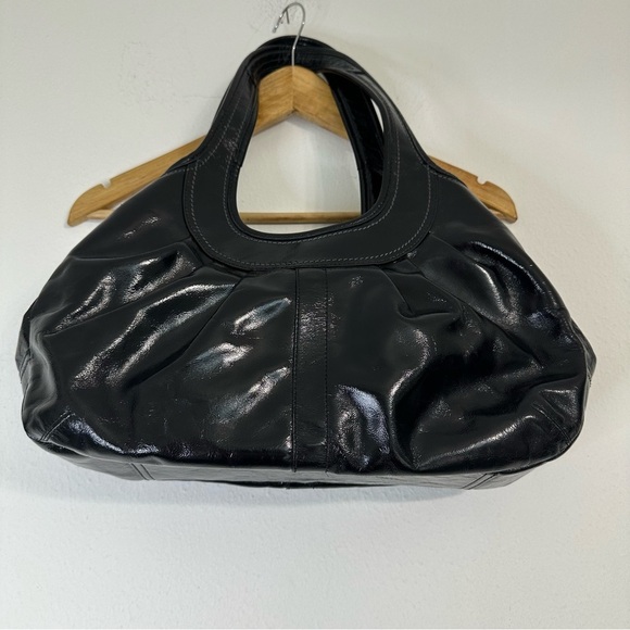 Authentic Vintage Coach Brass Kisslock Pleated Ergo Black Shoulder Bag - Picture 1 of 13